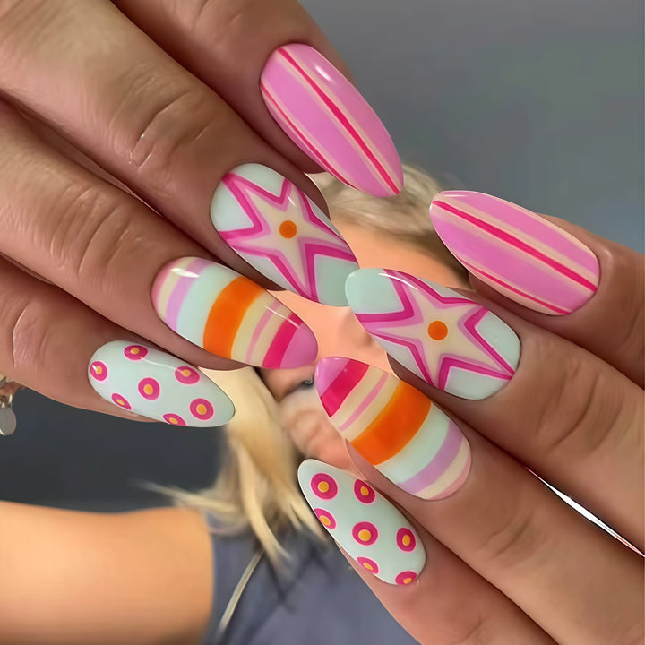 Thematic Artistic Press-On Nail Enhancements Stornfield