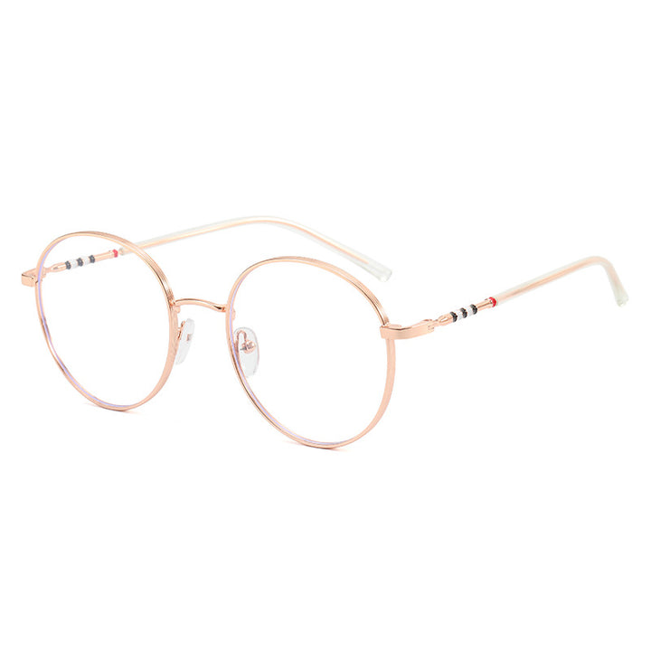 Ladies fashionable round sunglasses with elegant metal frame Stornfield