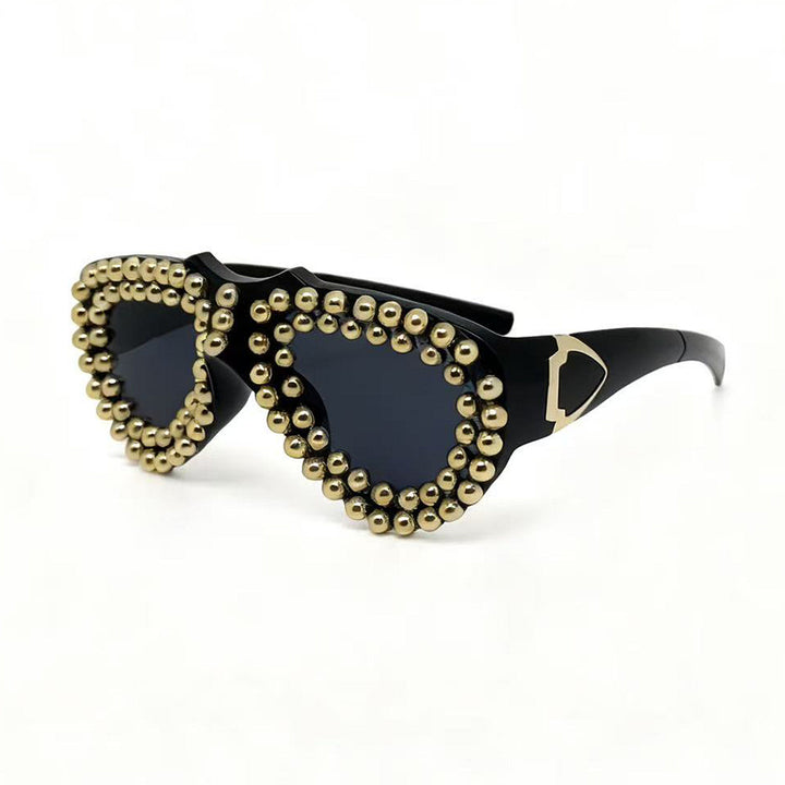 Ladies fashionable heart sunglasses with rhinestone embellished frame Stornfield