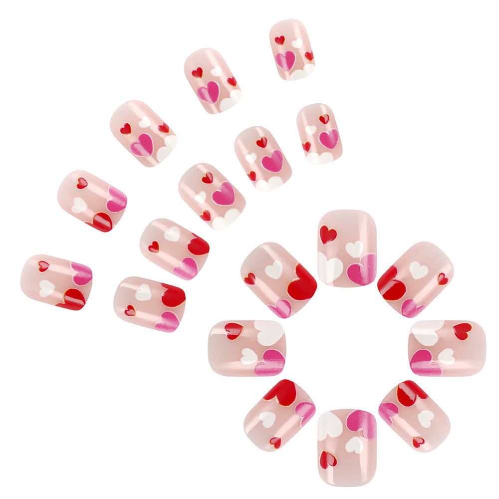 Heart-Decorated Press-On Nail Art Stornfield