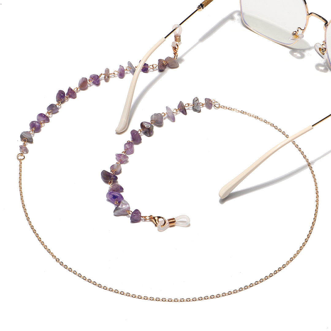 Natural Amethyst Crystal Eyewear Chain Stornfield