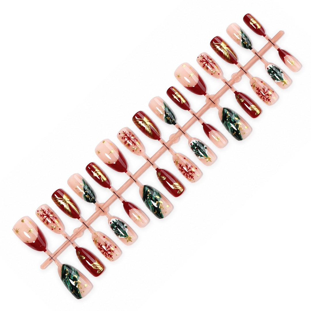 Artificial nail set with festive motifs Stornfield