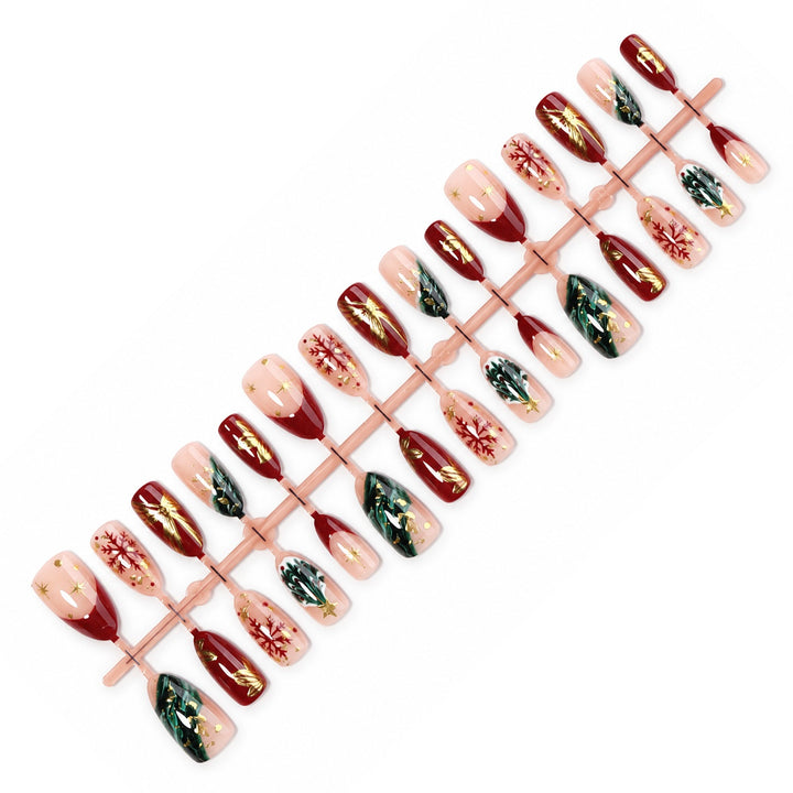Artificial nail set with festive motifs Stornfield