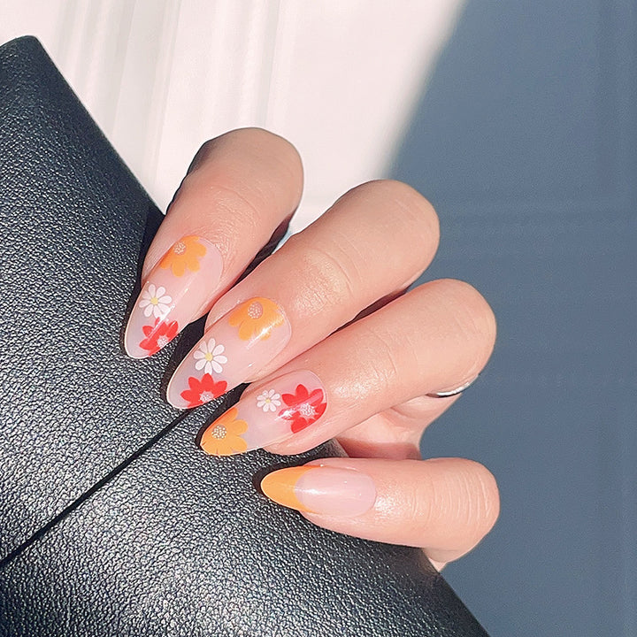 Floral-Designed Press-On Nail Set Stornfield