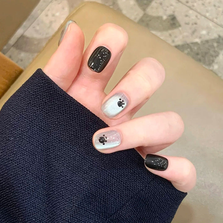 Elegant French Tip Press-On Nail Set Stornfield