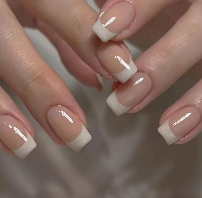 Classic French Tip Nail Enhancements Stornfield