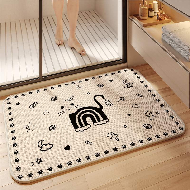 Non-Slip Cat-Themed Bath Mat