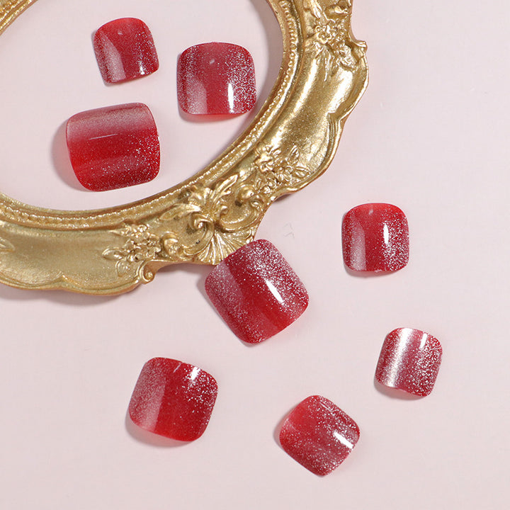 Glittering Pedicure Press-On Toenails Stornfield