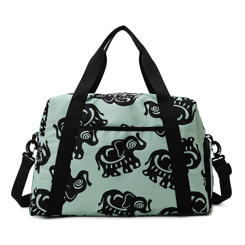 Sporty travel bag with playful elephant pattern Stornfield