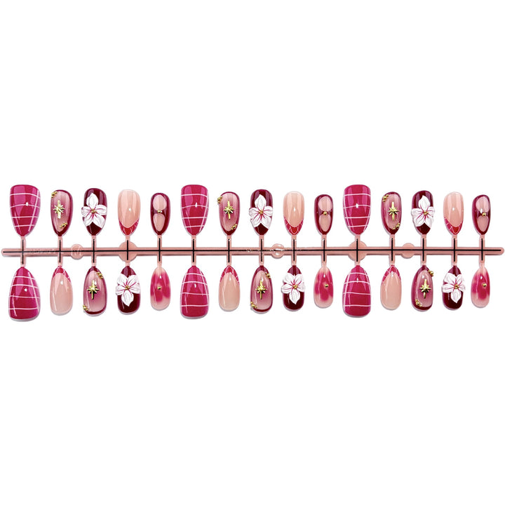 Floral Design Press-On Nail Set