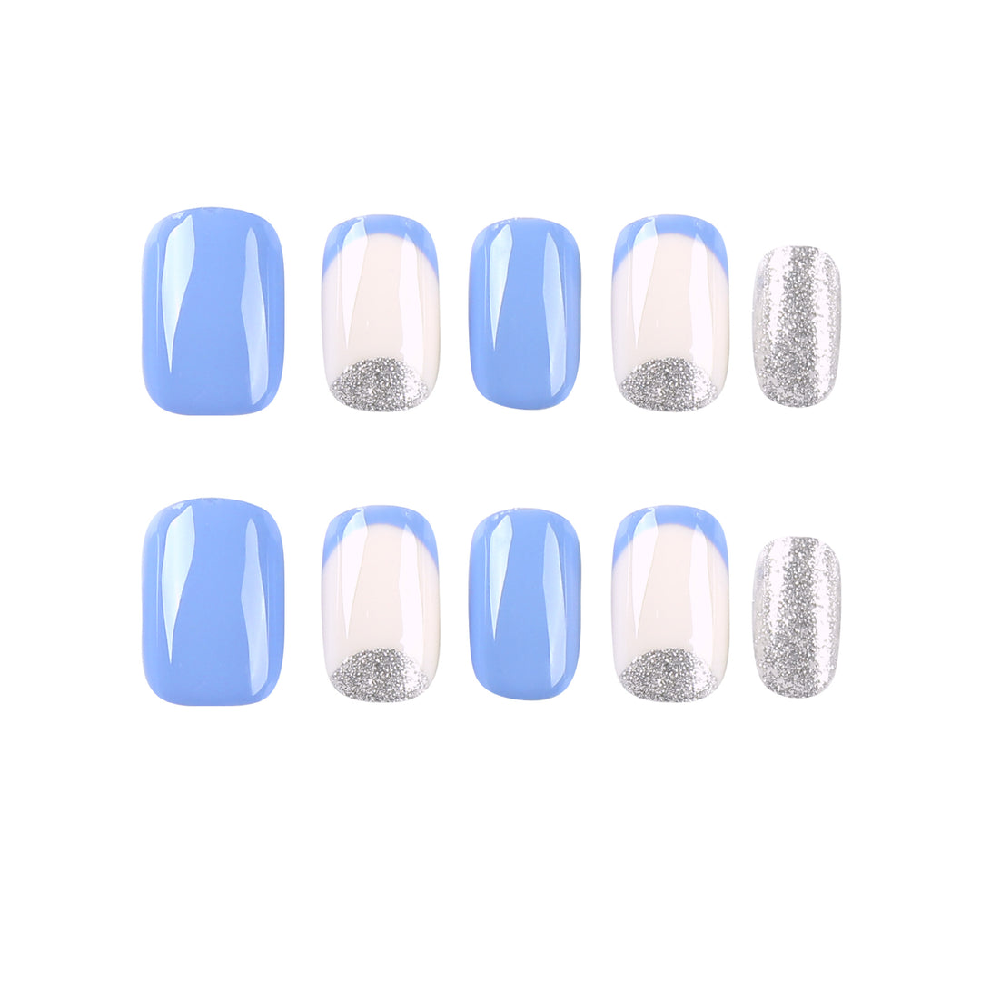 Artful nail tips with glitter decoration Stornfield
