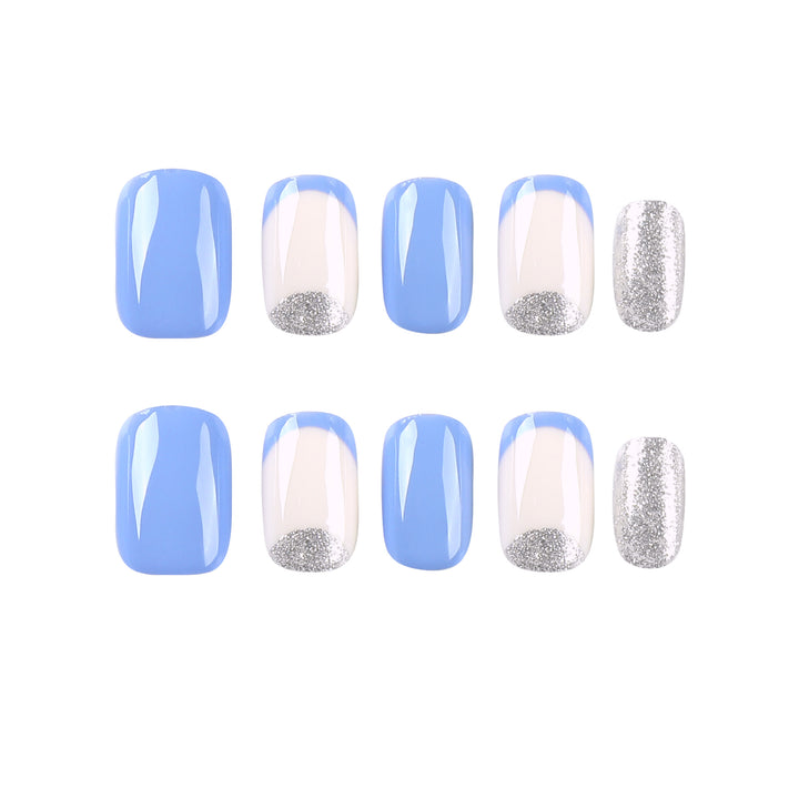 Artful nail tips with glitter decoration Stornfield