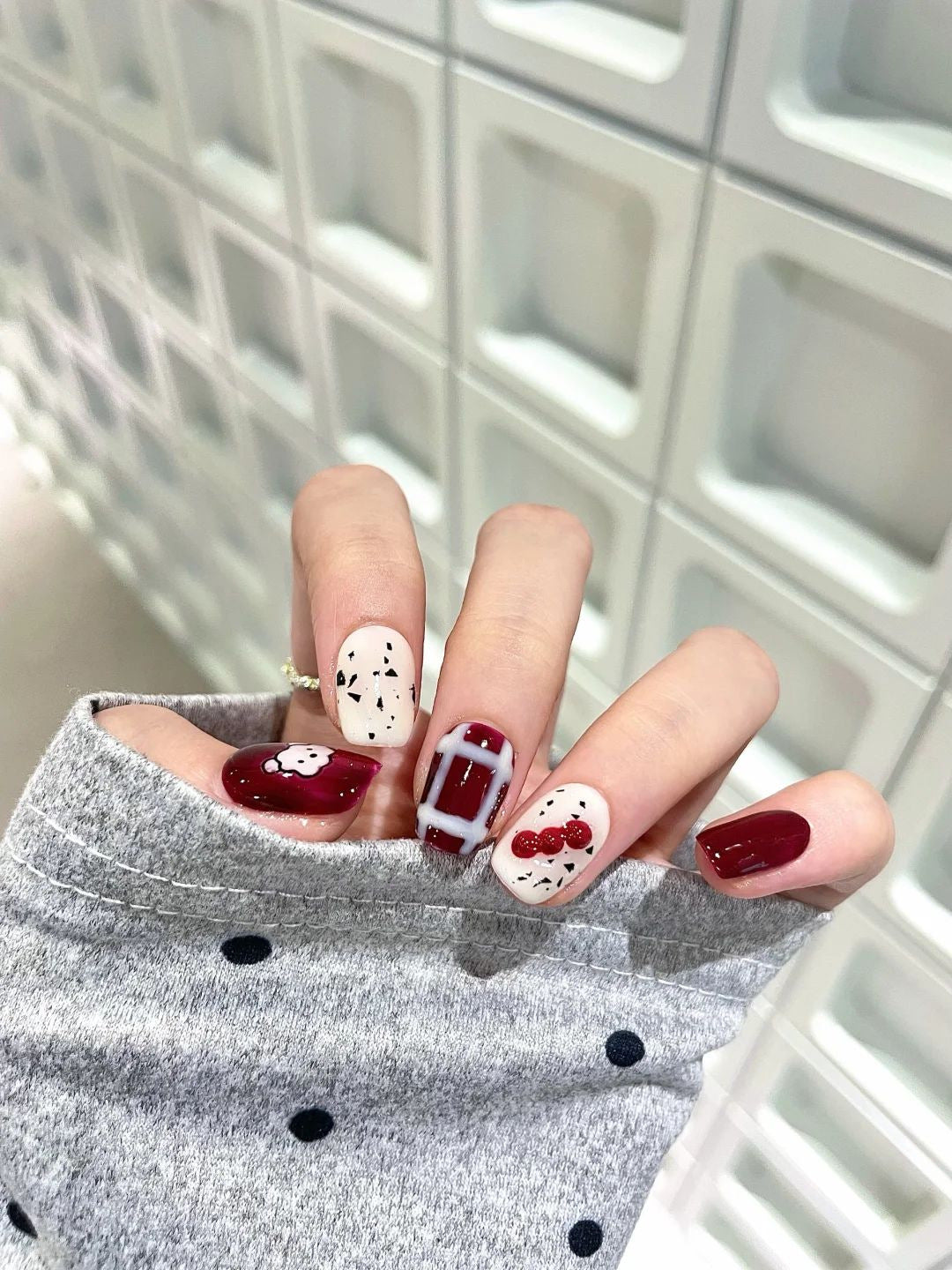 Artistic Heart Pattern Nail Art Extensions Stornfield