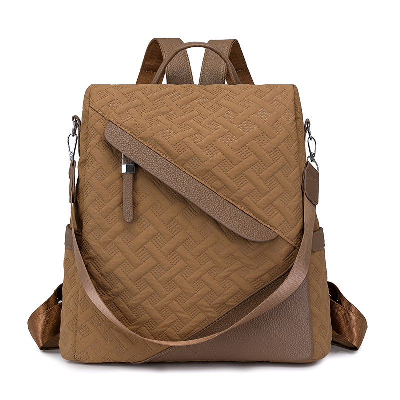 Elegant Textured Leather Backpack Stornfield