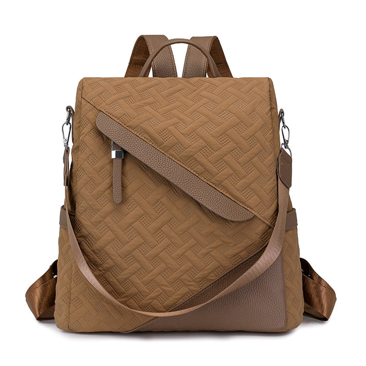 Elegant Textured Leather Backpack Stornfield