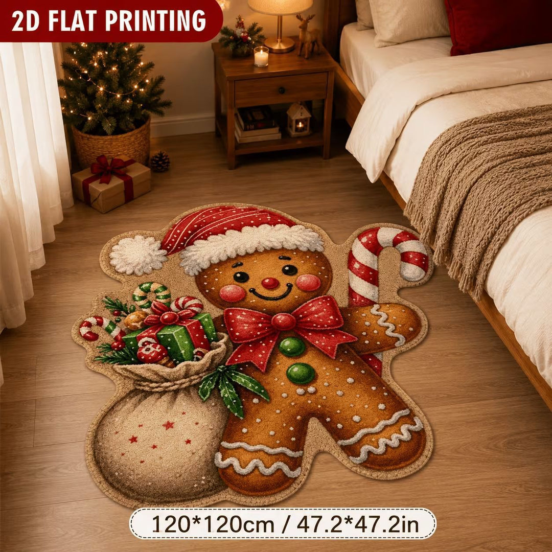 Gingerbread-Themed Area Rug