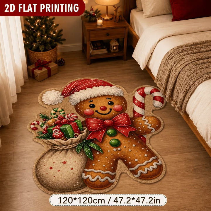 Gingerbread-Themed Area Rug