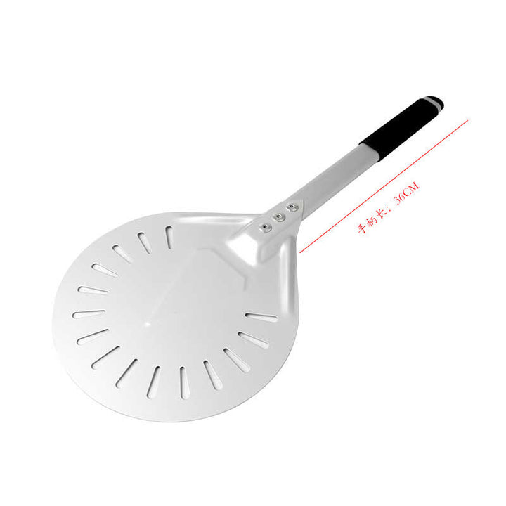 perforated aluminum pizza peel with ergonomic non-slip handle Stornfield