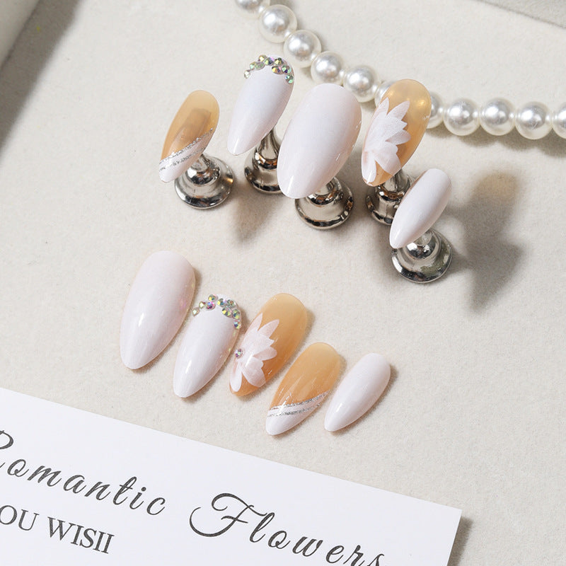 Elegant Botanical-Themed Press-On Nail Set Stornfield