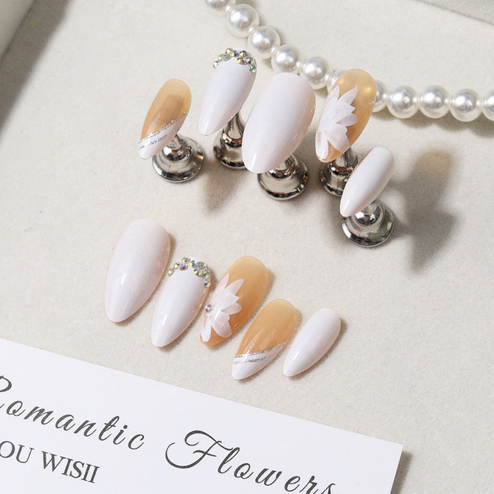 Elegant Botanical-Themed Press-On Nail Set Stornfield
