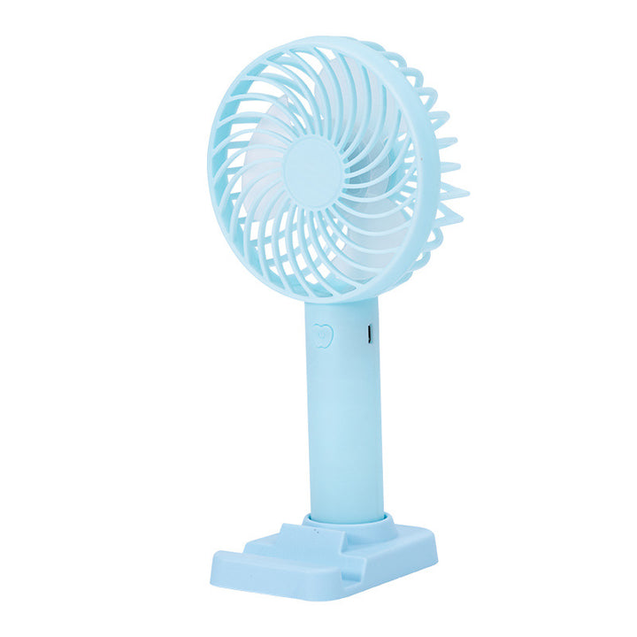 Unisex battery-operated portable fan with USB charging port and foldable stand Stornfield
