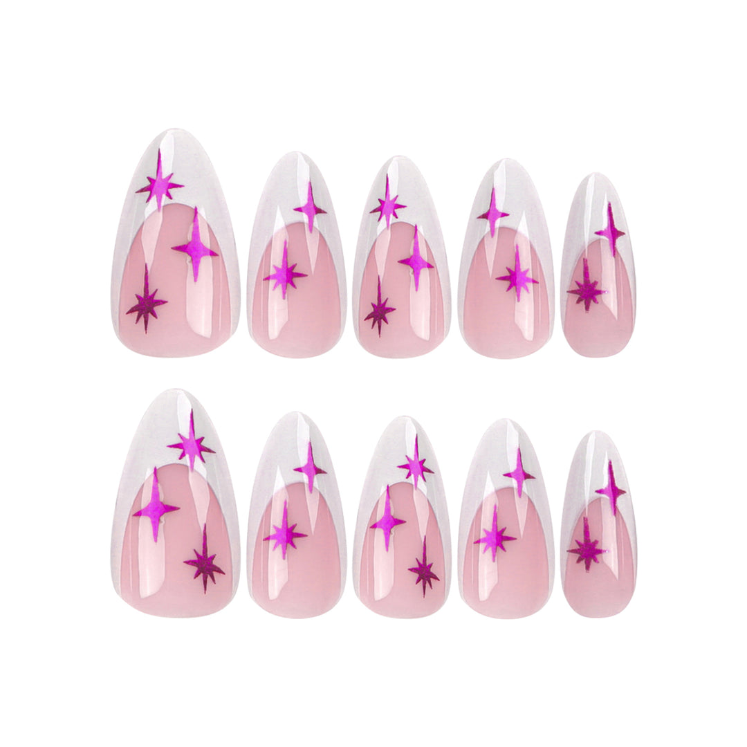 Artful stiletto nails with modern design and glitter details Stornfield