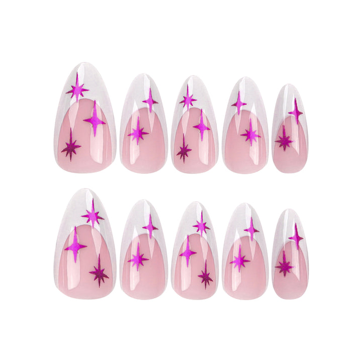 Artful stiletto nails with modern design and glitter details Stornfield