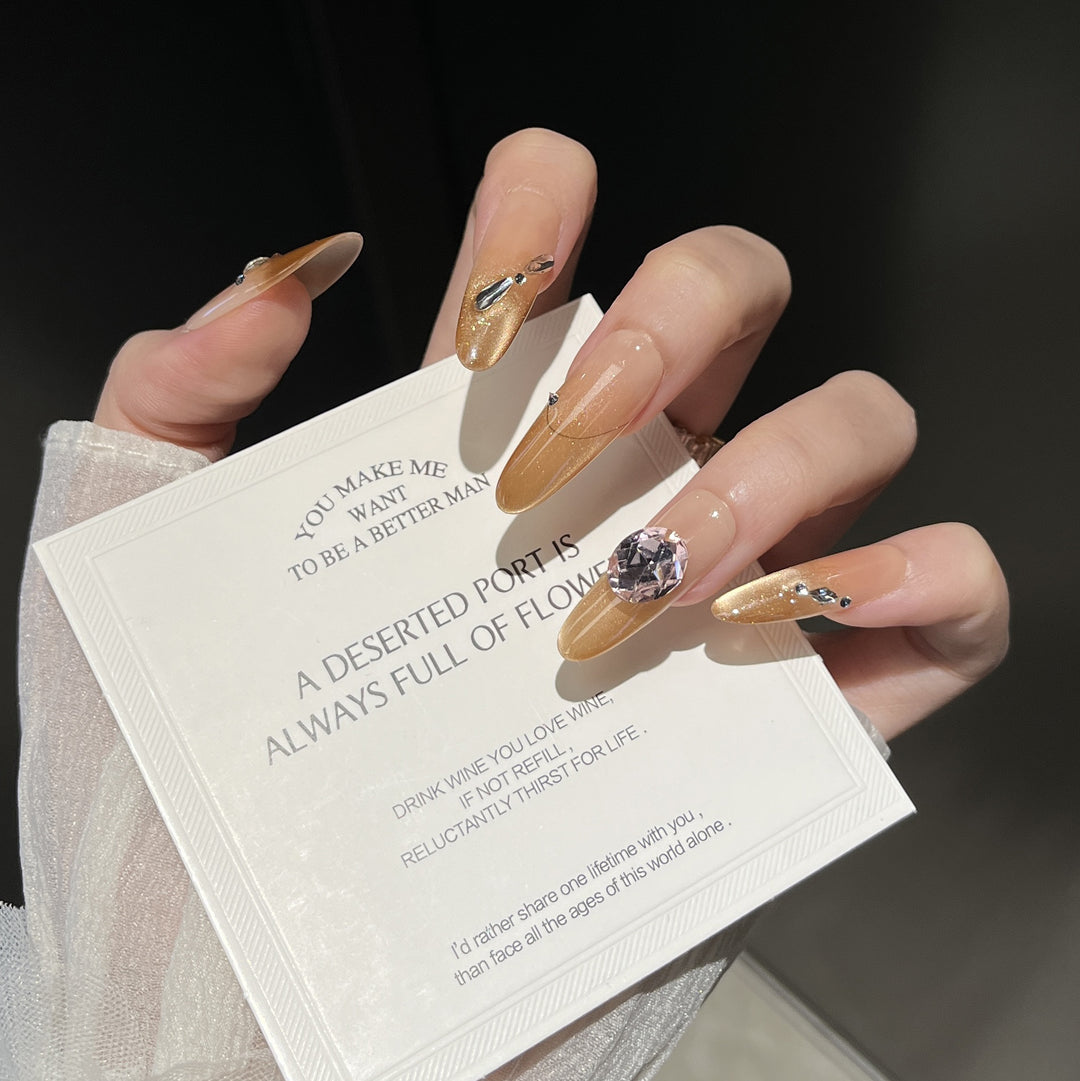 Glamorous Long Stiletto Press-On Nail Extensions Stornfield