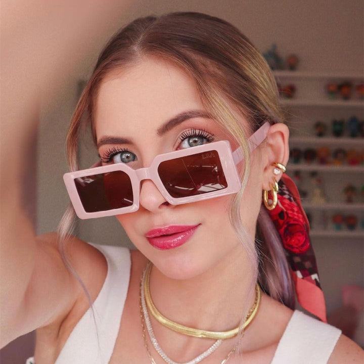 Women's square sunglasses with modern transparent frame Stornfield
