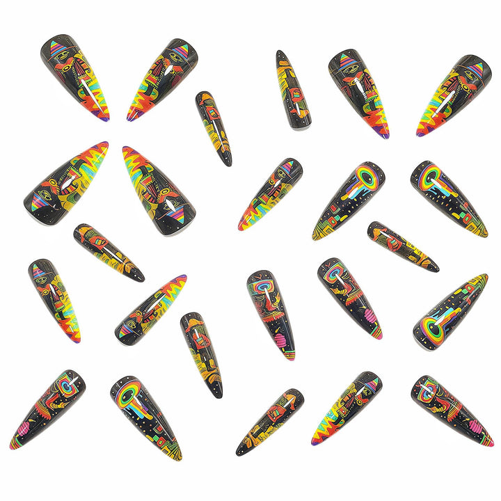 Nail art in creative tropical motif design Stornfield