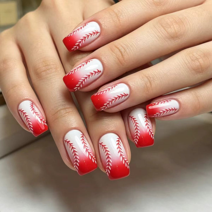 Creative acrylic nails with elegant ombre design and delicate floral patterns Stornfield