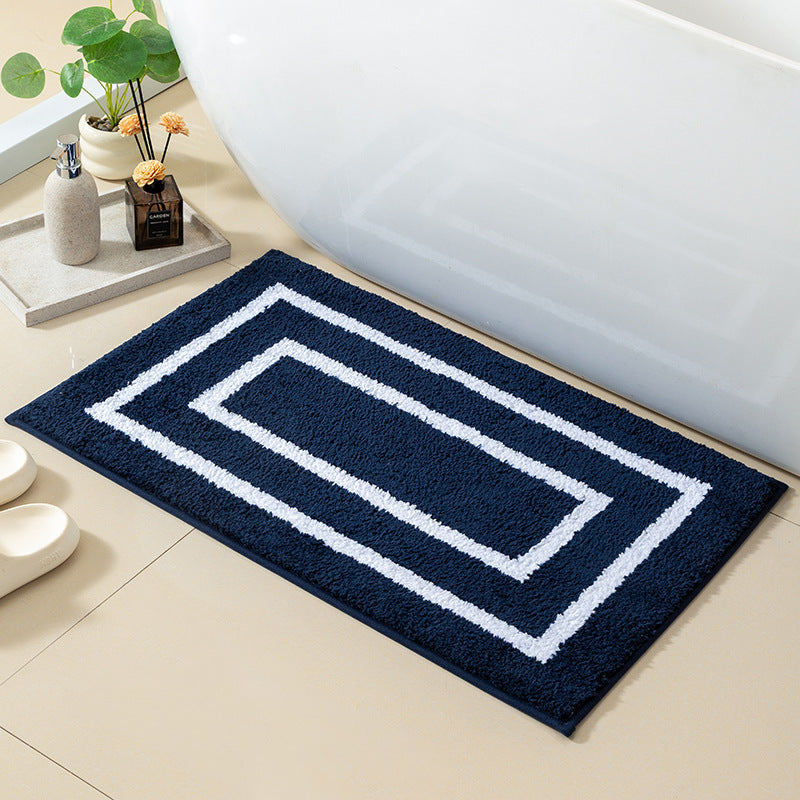 Plush Geometric Bathroom Rug