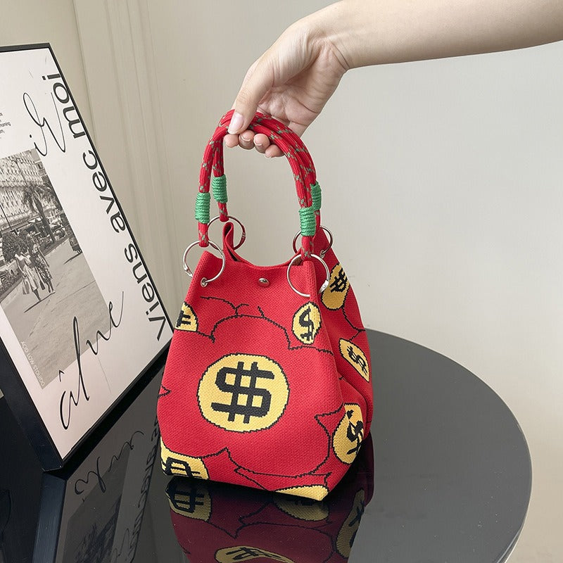WoFloral Print Textured Handbag Stornfield