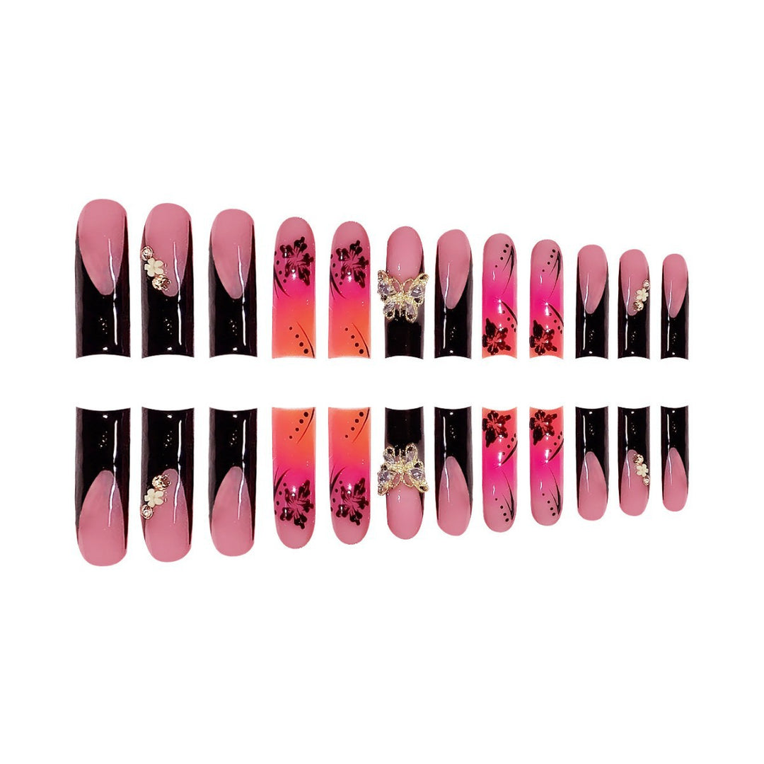 Premium 3D Floral Press-On Nail Art Stornfield