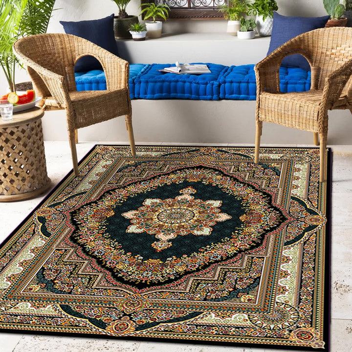 Elegant Vintage Flower Rug