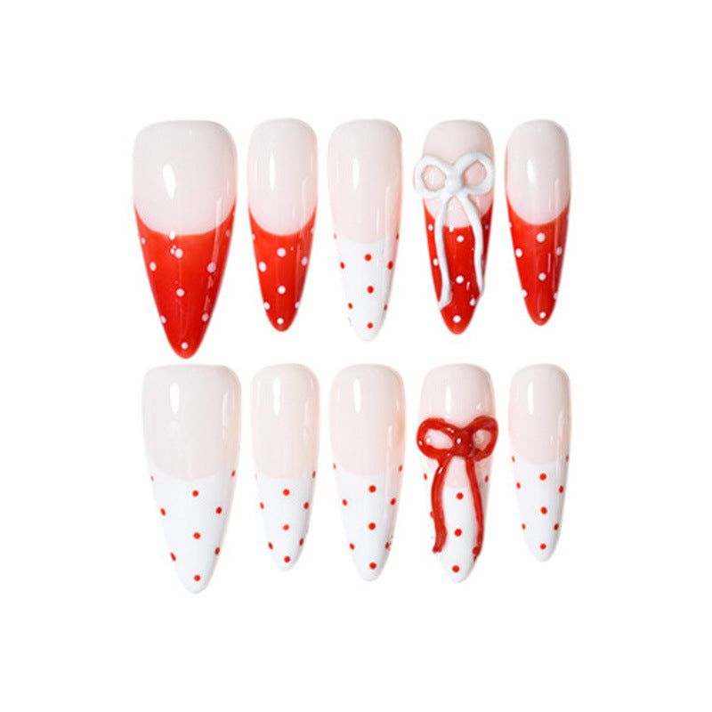 Premium Artistic Polka Dot Press-On Nail Set Stornfield
