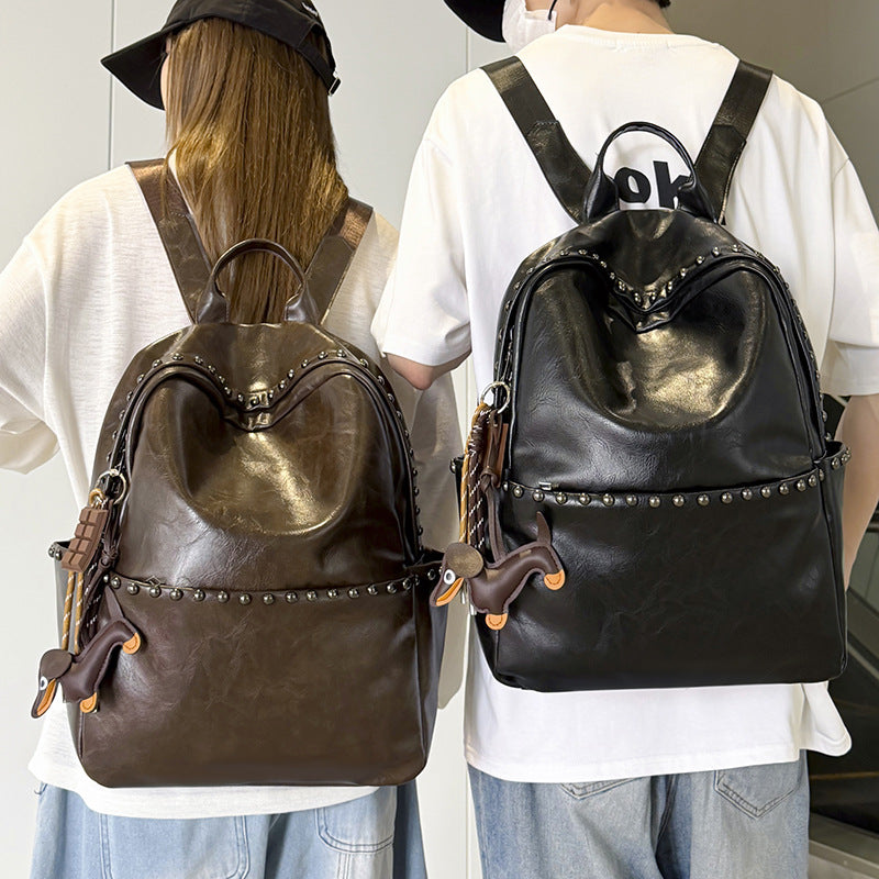 Casual Leather Backpack Stornfield