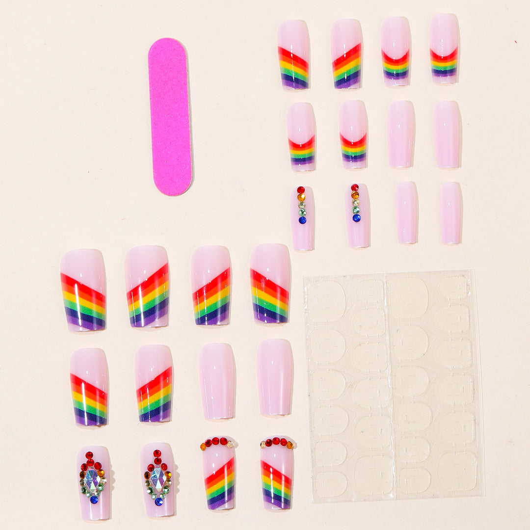 Glamorous Rainbow-Inspired Nail Art Extensions Stornfield