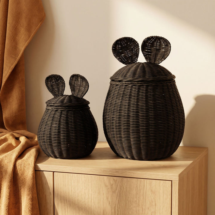 Decorative Woven Storage Basket with Lid Stornfield