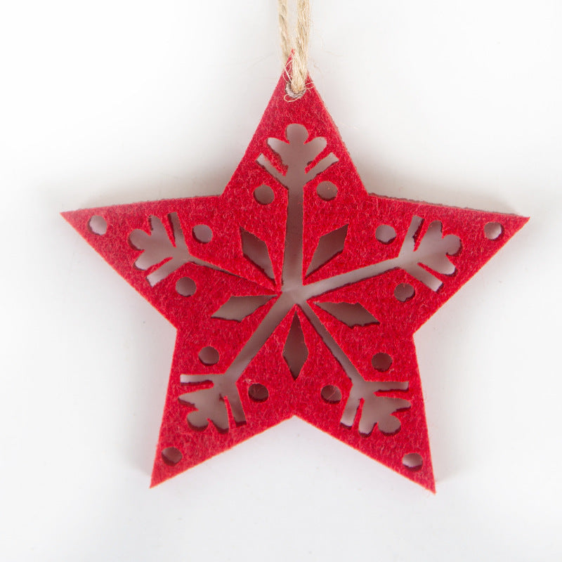 Decorative Christmas star pendant made of felt