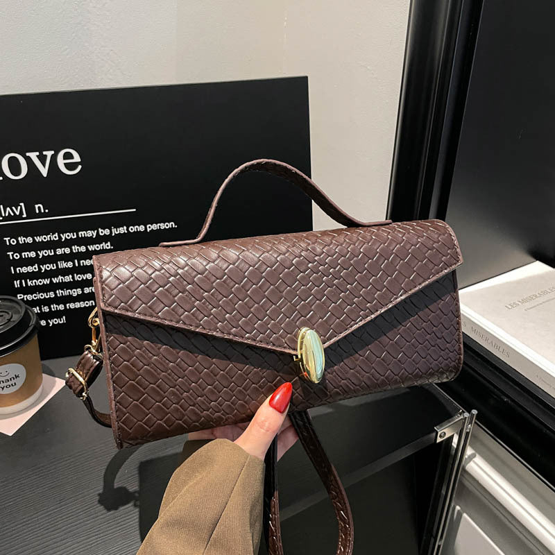 Woven Leather Evening Clutch