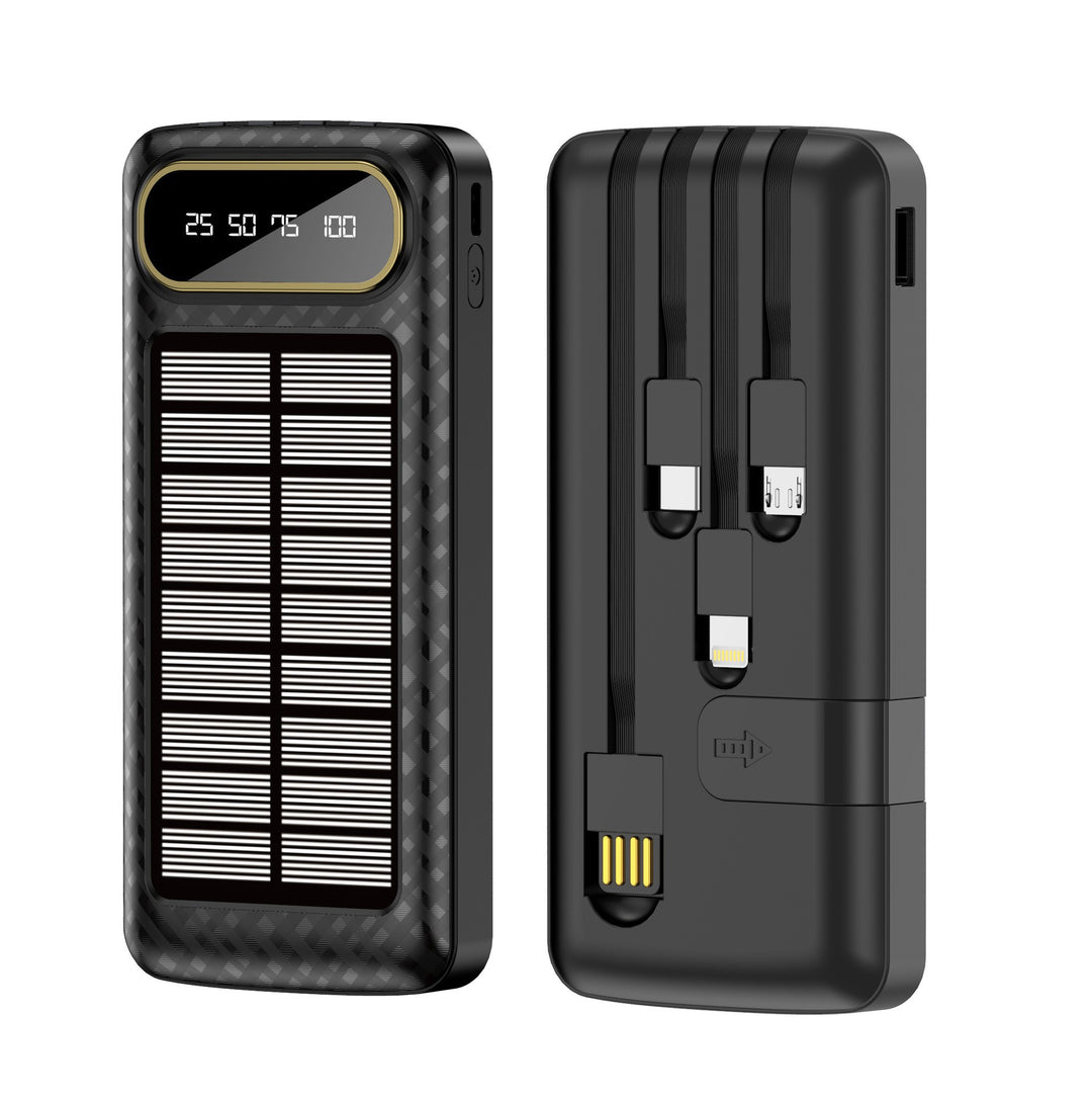 Portable Solar Power Bank with Integrated Charging Technology and Digital Display Stornfield