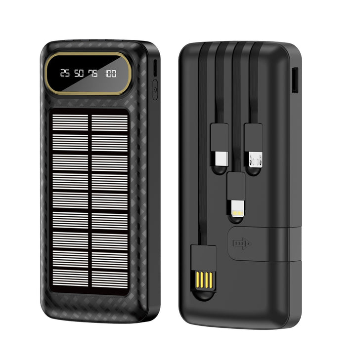 Portable Solar Power Bank with Integrated Charging Technology and Digital Display Stornfield