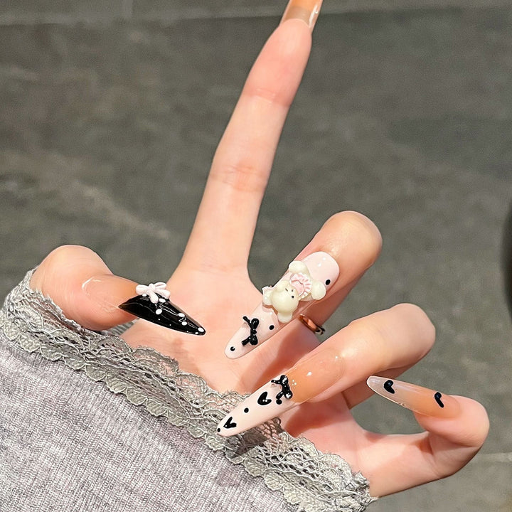 Creative 3D Character-Themed Press-On Nail Art Stornfield