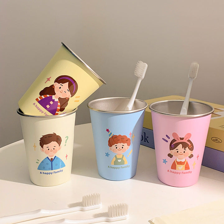 Stainless Steel Drinking Mug with Cheerful Family Motif Stornfield