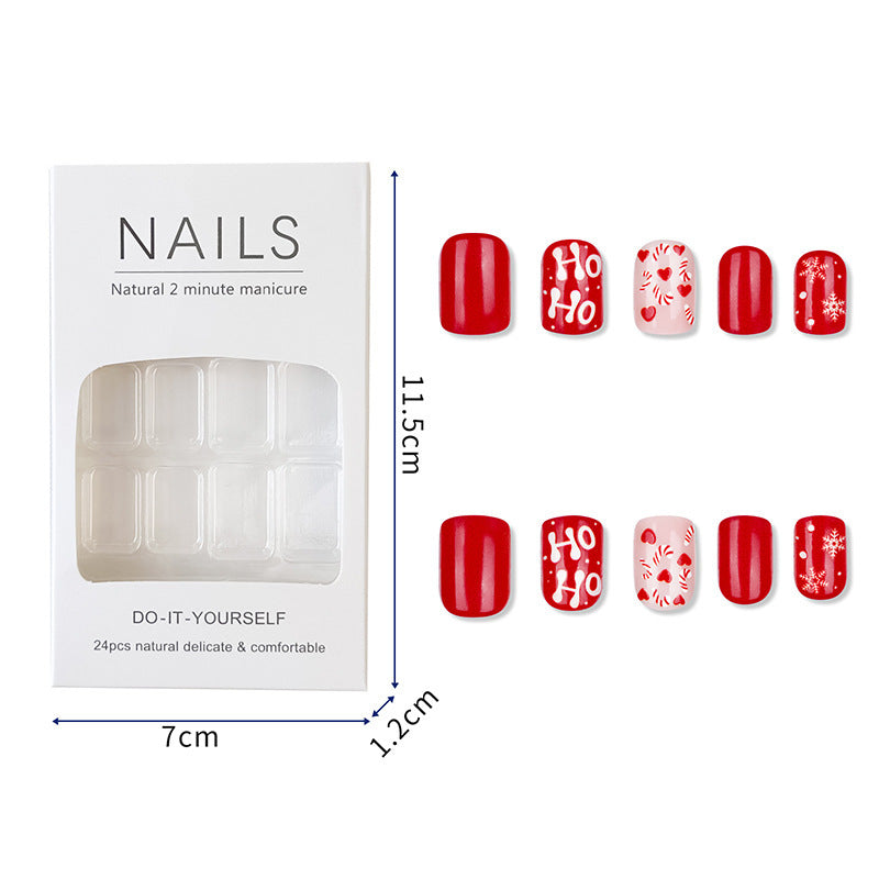 Artificial Nails with Festive Christmas Design Stornfield