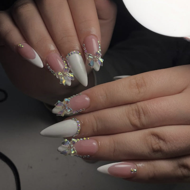 Elegant Stiletto Nail Art Kit with Rhinestones Stornfield