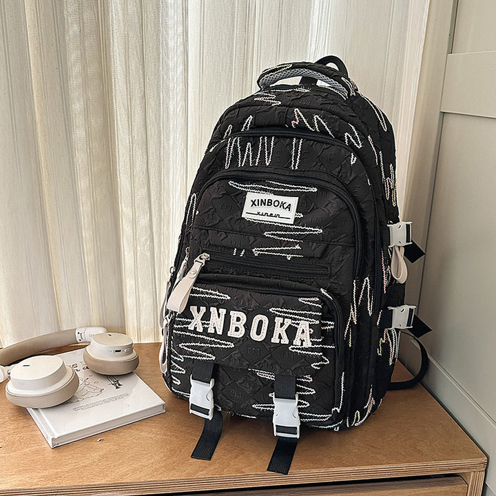 Multi-Functional Patterned School Backpack Stornfield