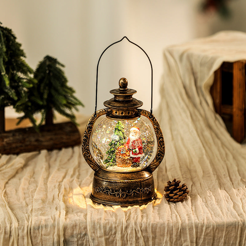 Nostalgic Christmas lantern with snow globe Stornfield