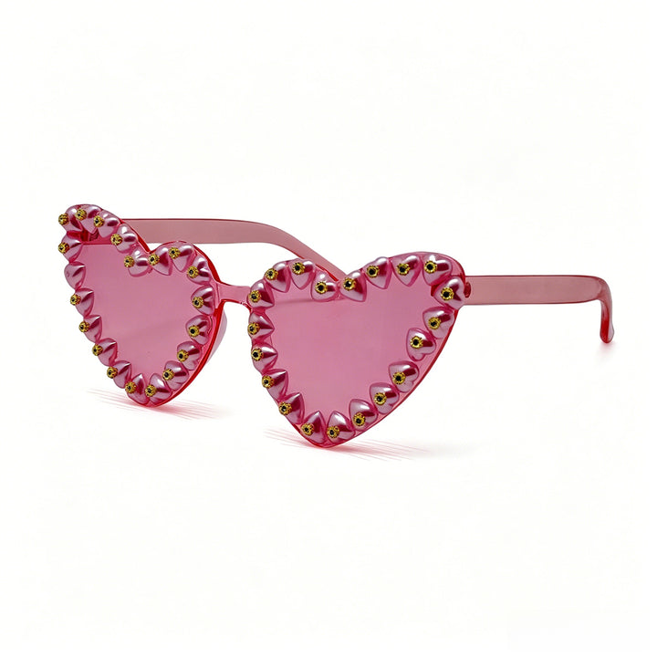 Women Heart-Shaped Sunglasses with Extravagant Jewelry Details Stornfield